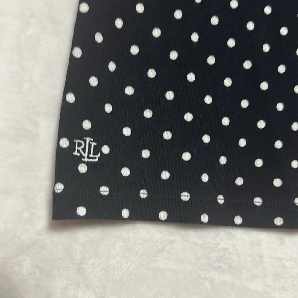 Lauren Ralph Lauren Black Label Women’s Polka Dot Shirt Size Medium - Picture 4 of 6